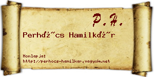 Perhócs Hamilkár névjegykártya